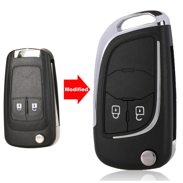 Modified Folding Remote Car Key Shell Fob Case For Chevrolet Cruze Epica Lova Camaro Impala 2 3 4 5 Button HU100 Cover