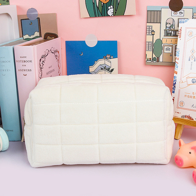 Large Capacity Pencil Case Colorful Soft Cloth Pencil Pouch Stationery Storage Bags for Students School Supplies
