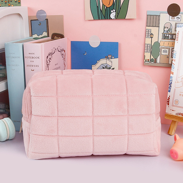 Large Capacity Pencil Case Colorful Soft Cloth Pencil Pouch Stationery Storage Bags for Students School Supplies