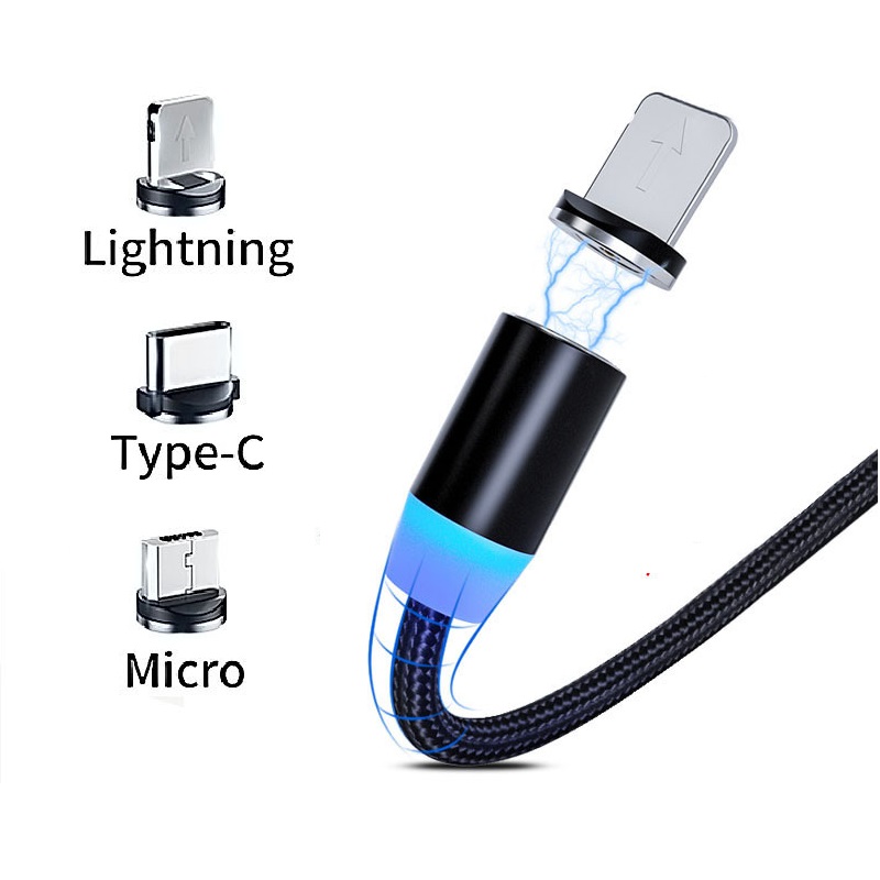 Magnetic Charger Micro USB Cable Plug Round Magnetic Cable Plug Fast Charging Wire Cord Magnet USB Type C Cable Plug
