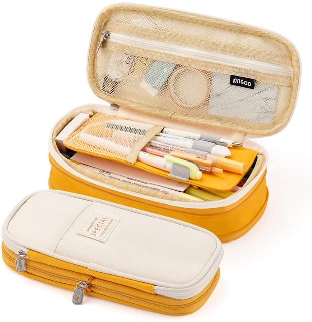 Kawaii Adjustable Pencil Case Large Capacity Pencil Bag Pouch Girls Holder Stationery Desk Organizer School Office Supplies