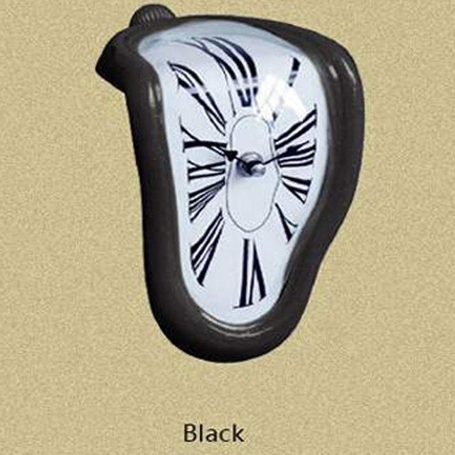New Novel Surreal Melting Distorted Wall Clocks Surrealist Salvador Dali Style Wall Watch Decoration Gift Home Garden