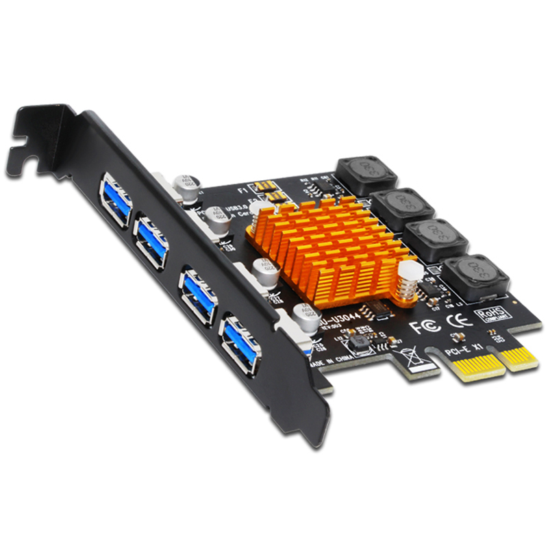 4 Port USB 3.0 PCI Express Card USB 3.0 PCI-E Expansion Card Adapter PCIE USB 3.0 HUB Controller Cards USB3.0 PCIE Extender Card
