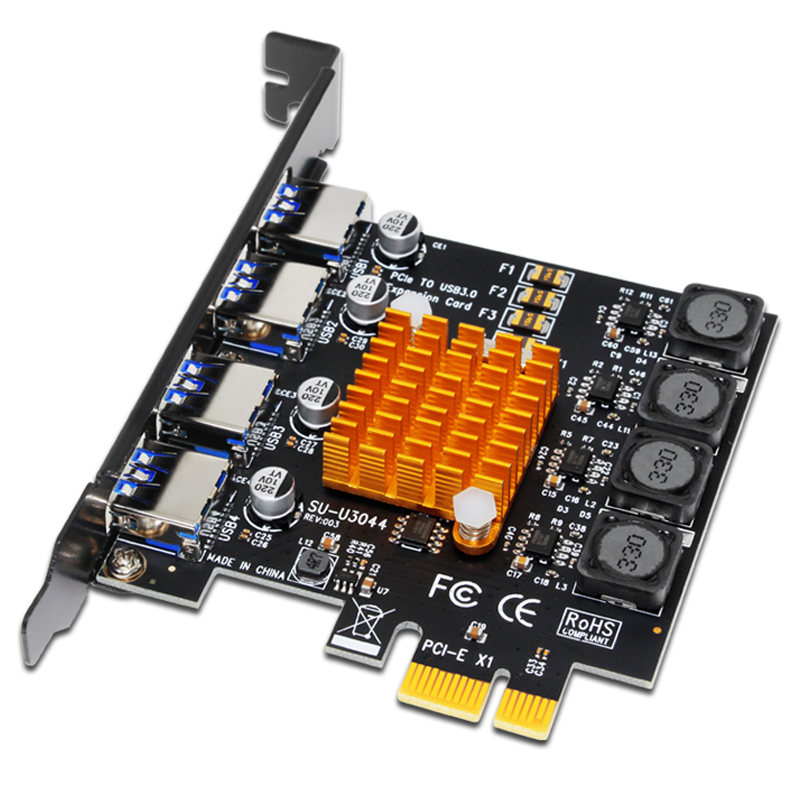 4 Port USB 3.0 PCI Express Card USB 3.0 PCI-E Expansion Card Adapter PCIE USB 3.0 HUB Controller Cards USB3.0 PCIE Extender Card