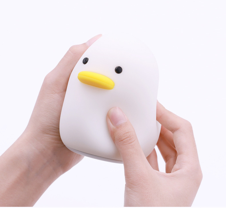 Cute Night Light Silicone Soft Touch Sensor Animal Duck LED Night Lamp For Baby Children Kid Bedroom Decorative