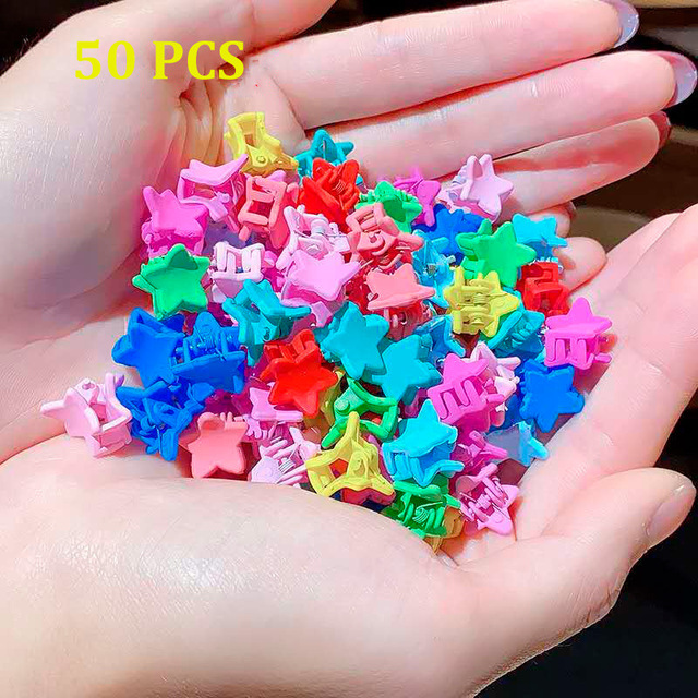 50 PCs  Of Sets Of Children's Candy Color Hairpins Girls Broken Hairpins Cute Hairpins Headdress Hair Accessories Girls
