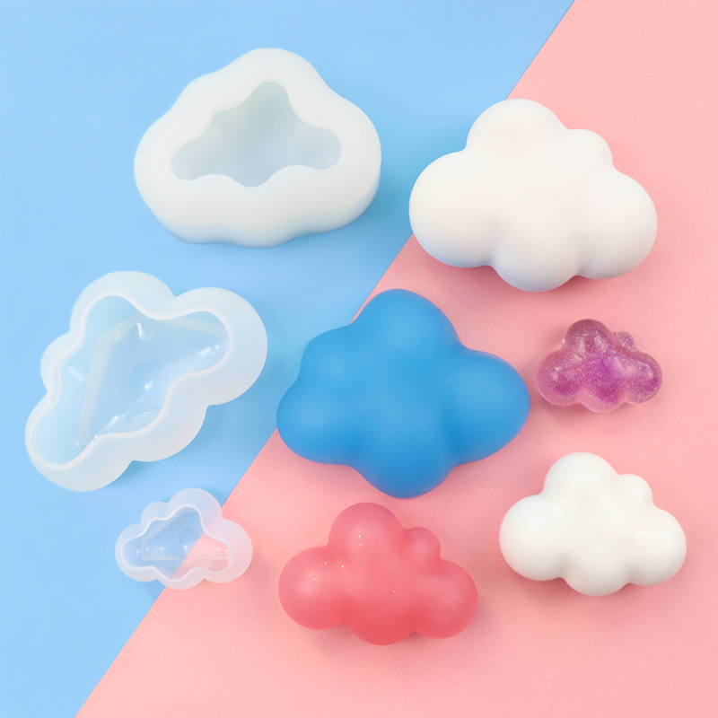 3pcs 3D Cloud Shape Silicone Mold Baking Cake Decoration Tool Kitchen Supplies