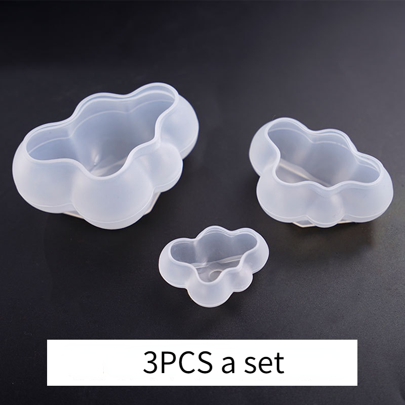 3pcs 3D Cloud Shape Silicone Mold Baking Cake Decoration Tool Kitchen Supplies