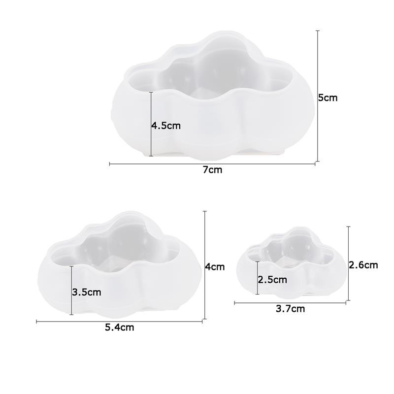 3pcs 3D Cloud Shape Silicone Mold Baking Cake Decoration Tool Kitchen Supplies