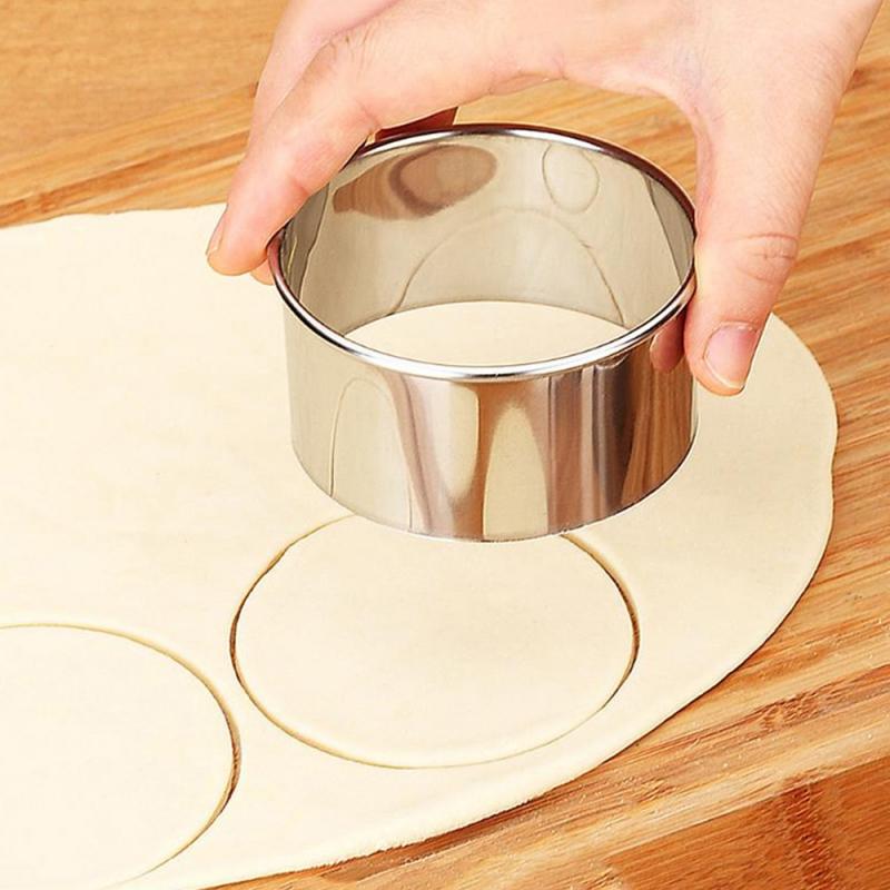 3Pcs Round Shaped Dough Cutting Tool Kitchen Gadgets Stainless Steel Dumplings Cutter Portable Dumplings Wrappers Molds