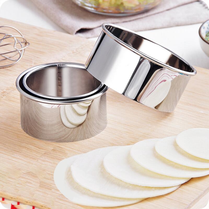 3Pcs Round Shaped Dough Cutting Tool Kitchen Gadgets Stainless Steel Dumplings Cutter Portable Dumplings Wrappers Molds
