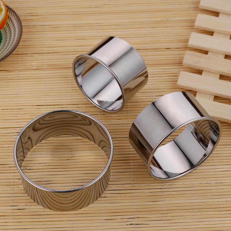 3Pcs Round Shaped Dough Cutting Tool Kitchen Gadgets Stainless Steel Dumplings Cutter Portable Dumplings Wrappers Molds