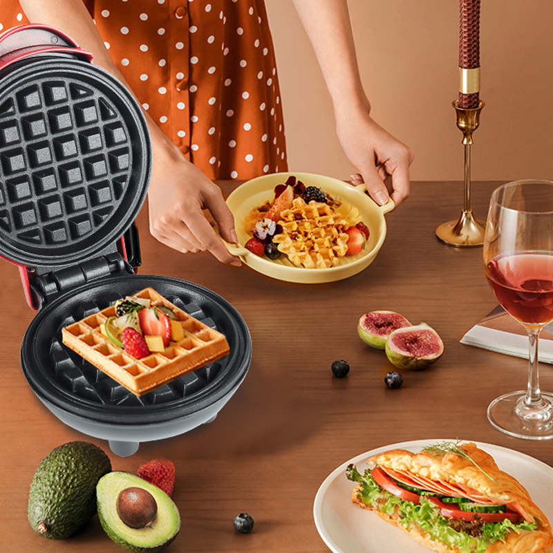 Mini Electric Waffles Maker Pan Eggette Machine  Mini Waffle Pot Egg Cake Oven Bubble Egg Oven Breakfast Waffle Molds