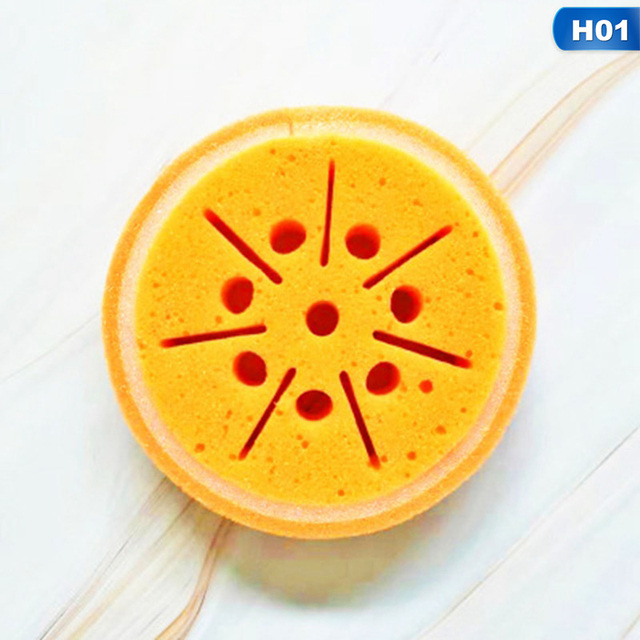 1Pcs Fruit Bath Sponge Dish Brush Shaped Bath Cute Cleaning Cartoon Tableware Glass Washing Kitchen Cleaner Bathroom Supplies