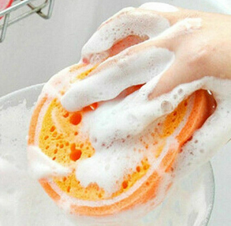 1Pcs Fruit Bath Sponge Dish Brush Shaped Bath Cute Cleaning Cartoon Tableware Glass Washing Kitchen Cleaner Bathroom Supplies