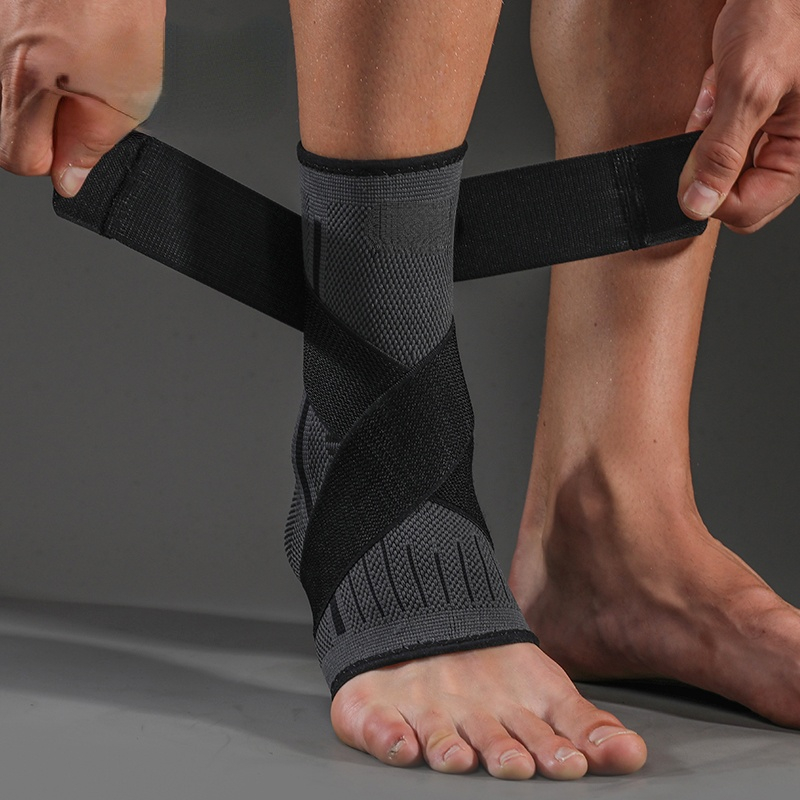 2PC Pressurized Bandage Ankle Support Ankle Brace Protector Foot Strap Elastic Belt Fitness Sports Gym Badminton Accessory