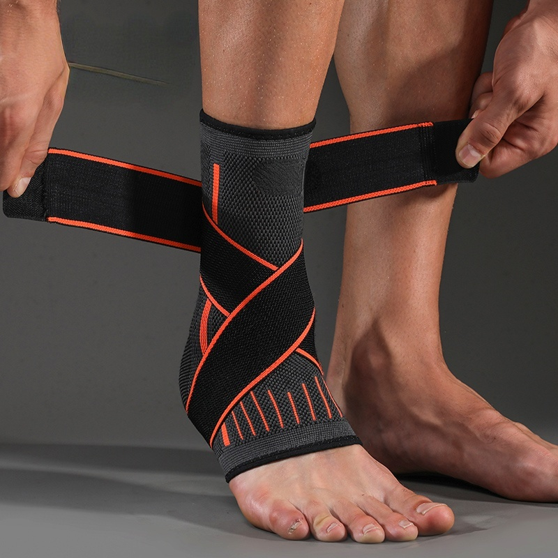 2PC Pressurized Bandage Ankle Support Ankle Brace Protector Foot Strap Elastic Belt Fitness Sports Gym Badminton Accessory