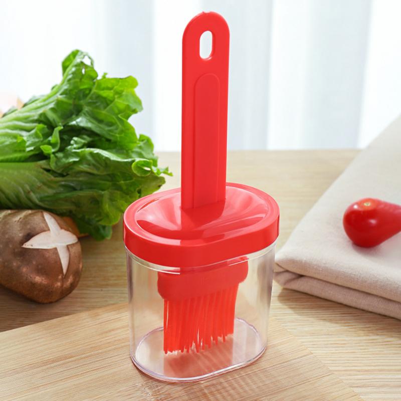 Oil Brush High Temperature Resistant Silicone Bottle Brush Portable Barbecue Oil Brush For Kitchen Baking Pancake Brush Oil Tool