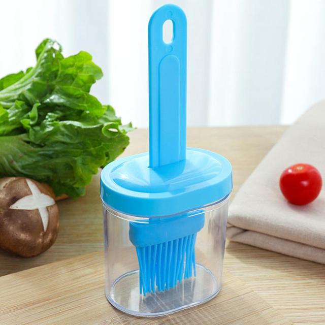 Oil Brush High Temperature Resistant Silicone Bottle Brush Portable Barbecue Oil Brush For Kitchen Baking Pancake Brush Oil Tool