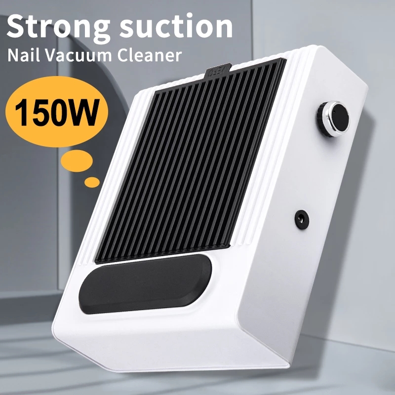 150W Nail Vacuum Cleaner Dust Absorber Fan for Manicure Pedicure with 2 Filters Professional Nail Dust Collector for nails Salon