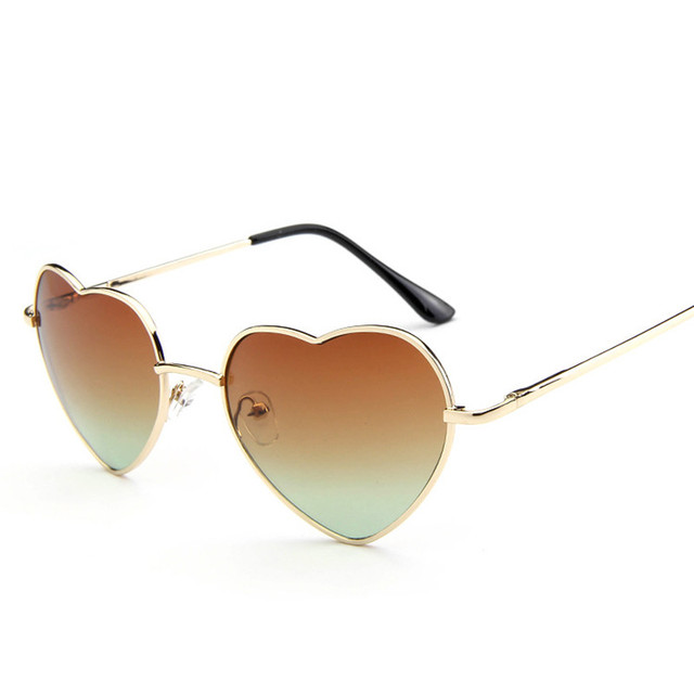 Love Heart Shaped Sunglasses Women Men Small Red Sun Glasses Ladies Sexy Sweet Candy Brand Design Mirror Eyewear UV400