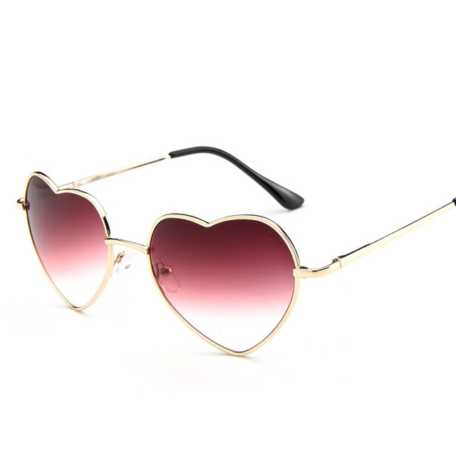 Love Heart Shaped Sunglasses Women Men Small Red Sun Glasses Ladies Sexy Sweet Candy Brand Design Mirror Eyewear UV400