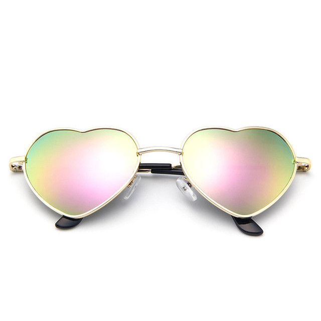Love Heart Shaped Sunglasses Women Men Small Red Sun Glasses Ladies Sexy Sweet Candy Brand Design Mirror Eyewear UV400