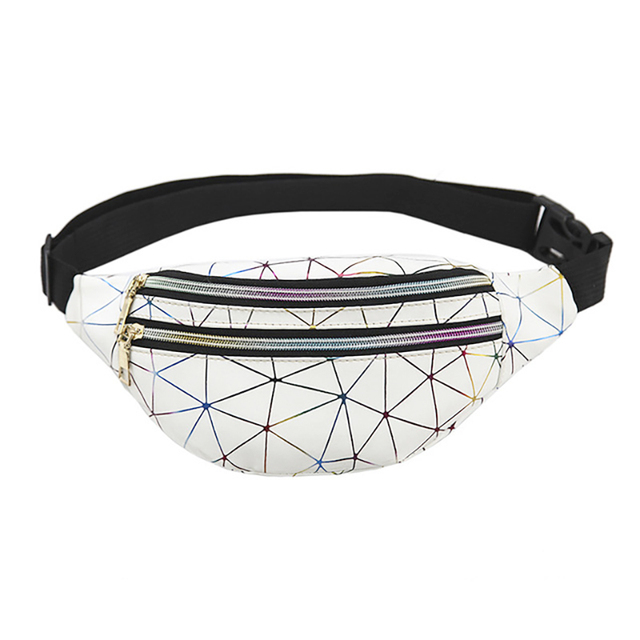 Fashion Holographic Fanny Pack Women's Belt Bag Female Waist Bags Laser Chest Phone Pouch Lady Banana Purse Bum Bag Kidney