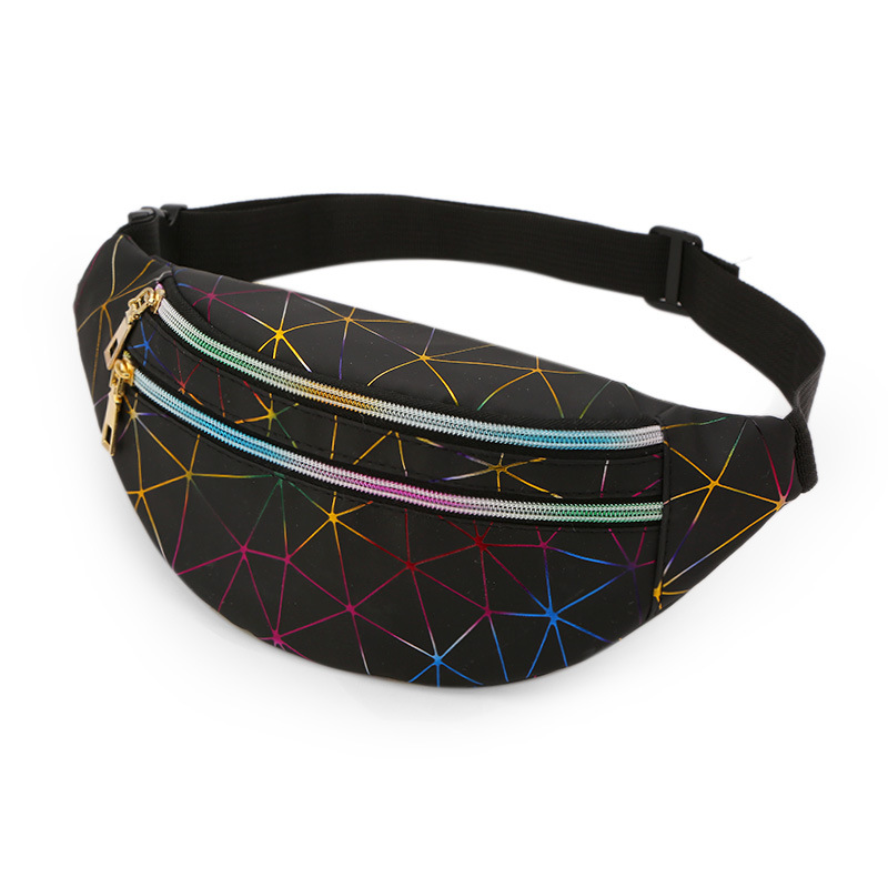 Fashion Holographic Fanny Pack Women's Belt Bag Female Waist Bags Laser Chest Phone Pouch Lady Banana Purse Bum Bag Kidney