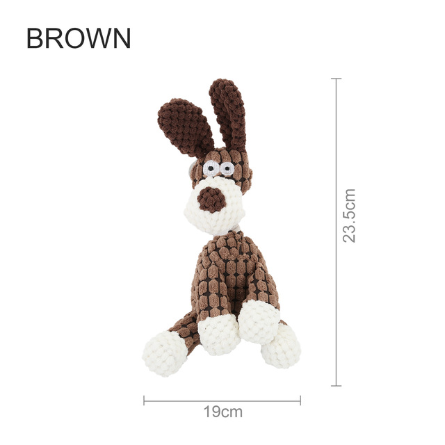 Pet Chewing Animals Donkey Shaped Dog Bite Corduroy Plush Teething Toy for Small Dogs High Quality Pet Training Supplies