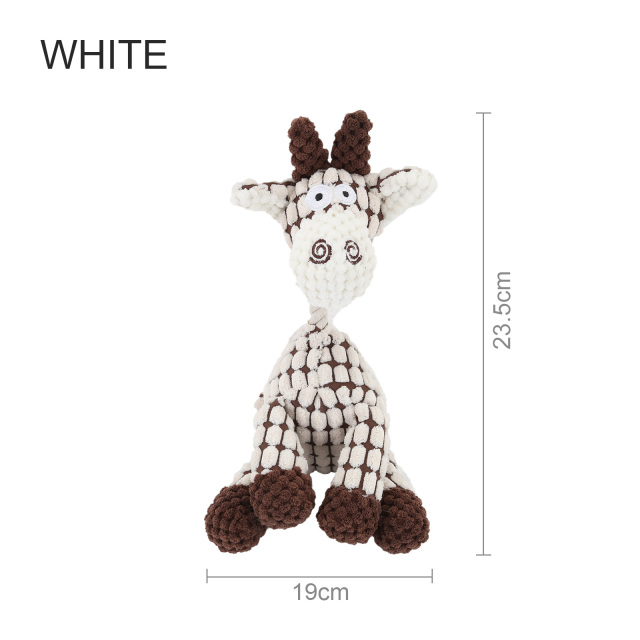 Pet Chewing Animals Donkey Shaped Dog Bite Corduroy Plush Teething Toy for Small Dogs High Quality Pet Training Supplies
