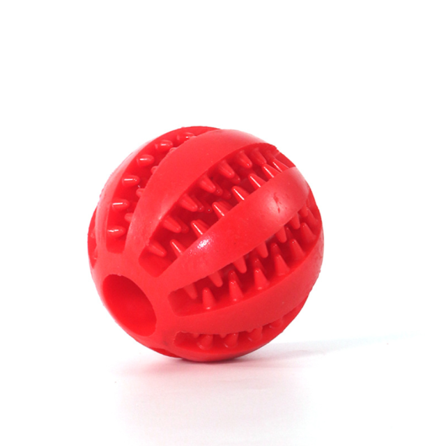 2PC 5cm Natural Rubber Pet Dog Toys Dog Chew Toys Tooth Cleaning Treat Ball Extra-tough Interactive Elasticity Ball for Pet Products