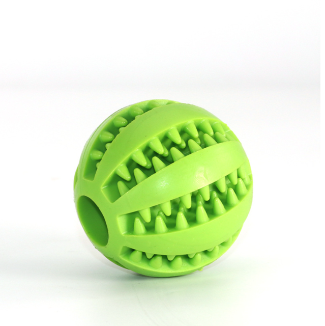 2PC 5cm Natural Rubber Pet Dog Toys Dog Chew Toys Tooth Cleaning Treat Ball Extra-tough Interactive Elasticity Ball for Pet Products