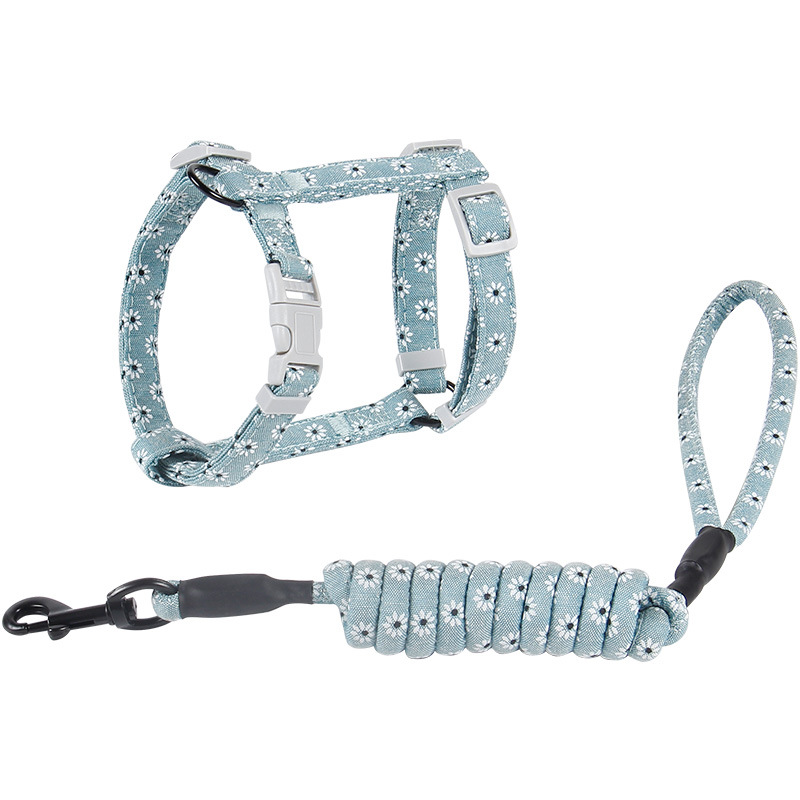 Cat Dog Collar Harness Leash Adjustable Pet Traction Cat Kitten Halter Collar Cats Products Pet Harness Belt Cat Supplies