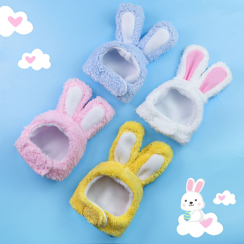 2PC Funny Easter Cute Plush Costume Cat Deformation Hat Rabbit Headwear Pet Accessories for Cats and Small Dogs Hat Pet Products