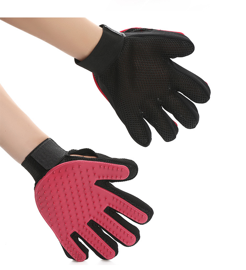 1pair dog Grooming Glove pet products mascotas cat Deshedding Hair Remove Cleaning Puppy Massage