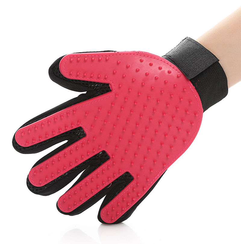 1pair dog Grooming Glove pet products mascotas cat Deshedding Hair Remove Cleaning Puppy Massage