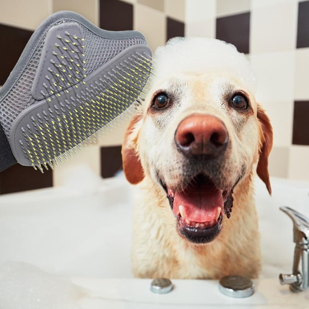 Pet Grooming Glove Hair Removal Brush Cat Dog Fur Hair Deshedding Gentle Efficient Dog Combs Pet bathing Massage Products