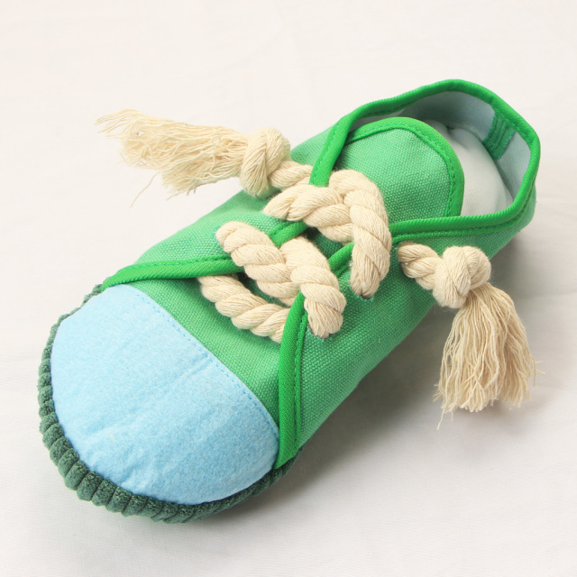 Cute Pet Dog Cat Toy Canvas Shoes Pet Vocal Toys Tooth Cleaning Molar Toys Pet Supplies for Small Medium Dogs Pet Products