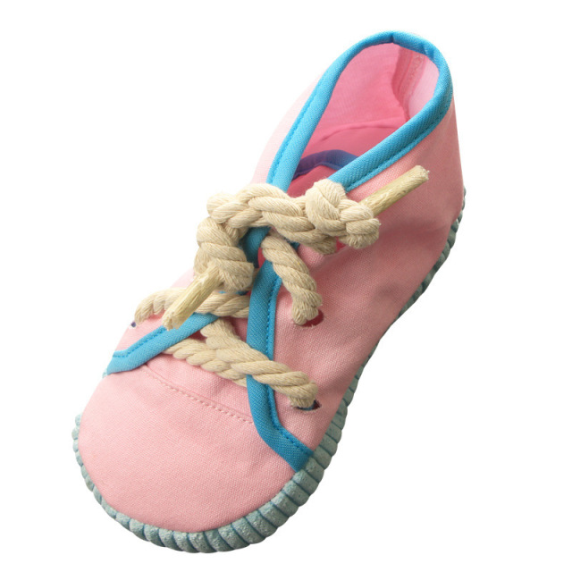 Cute Pet Dog Cat Toy Canvas Shoes Pet Vocal Toys Tooth Cleaning Molar Toys Pet Supplies for Small Medium Dogs Pet Products
