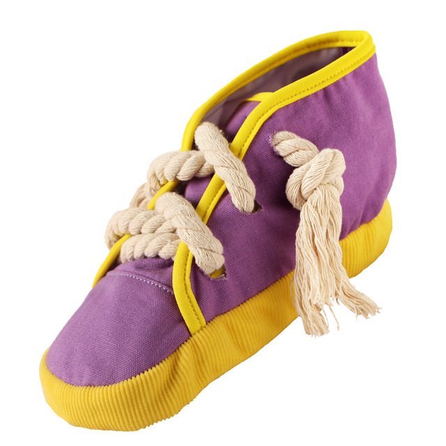 Cute Pet Dog Cat Toy Canvas Shoes Pet Vocal Toys Tooth Cleaning Molar Toys Pet Supplies for Small Medium Dogs Pet Products
