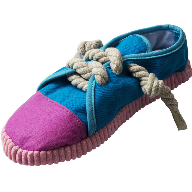 Cute Pet Dog Cat Toy Canvas Shoes Pet Vocal Toys Tooth Cleaning Molar Toys Pet Supplies for Small Medium Dogs Pet Products