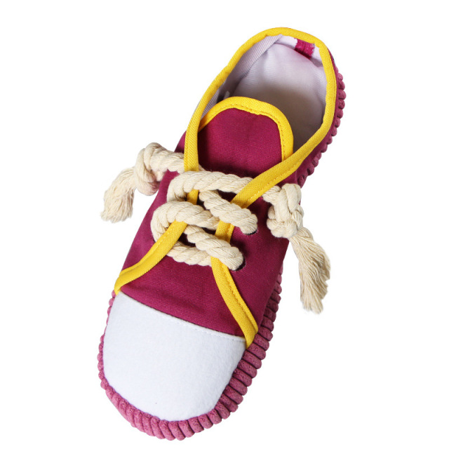 Cute Pet Dog Cat Toy Canvas Shoes Pet Vocal Toys Tooth Cleaning Molar Toys Pet Supplies for Small Medium Dogs Pet Products
