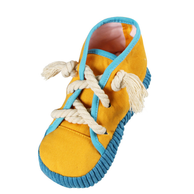 Cute Pet Dog Cat Toy Canvas Shoes Pet Vocal Toys Tooth Cleaning Molar Toys Pet Supplies for Small Medium Dogs Pet Products