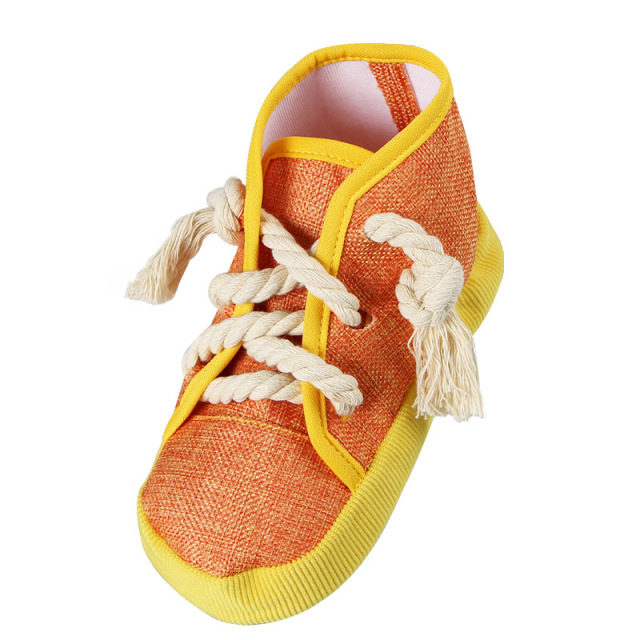 Cute Pet Dog Cat Toy Canvas Shoes Pet Vocal Toys Tooth Cleaning Molar Toys Pet Supplies for Small Medium Dogs Pet Products