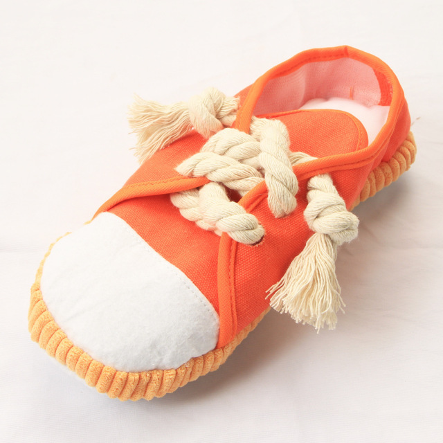 Cute Pet Dog Cat Toy Canvas Shoes Pet Vocal Toys Tooth Cleaning Molar Toys Pet Supplies for Small Medium Dogs Pet Products