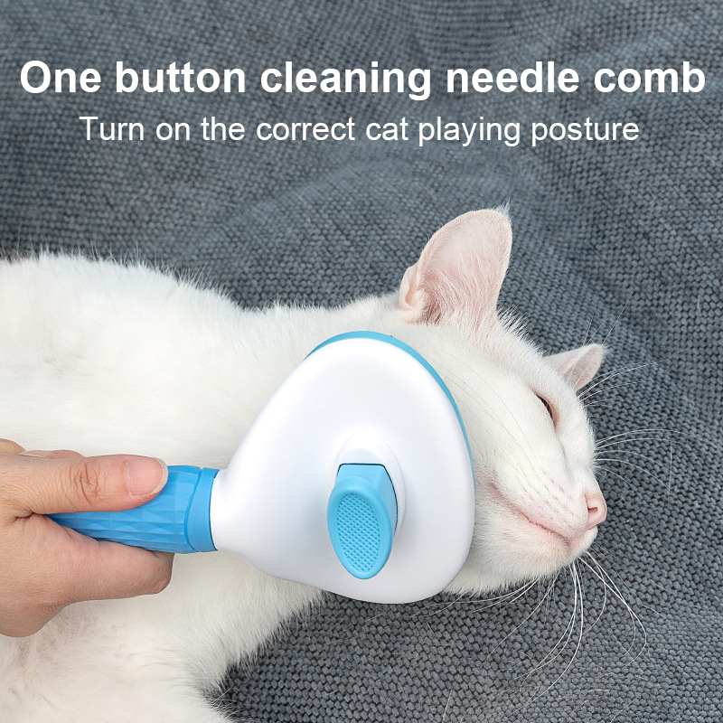 Dog Comb Pet Hair Removal Cleaner Dogs Cats Grooming Needle Comb Self Cleaning Brush Cat Hair Combs Pets Beauty Products