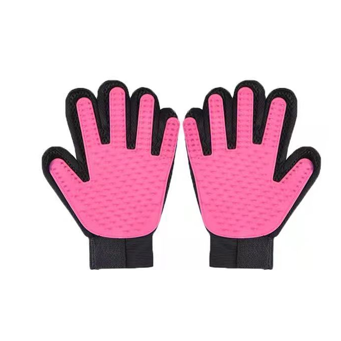 1pair dog Grooming Glove pet products mascotas cat Deshedding Hair Remove Cleaning Puppy Massage