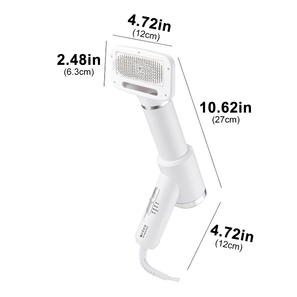Pet Hair Dryer Portable 2 in 1 Dog Hair Dryer Home Pet Grooming Cat Hair Comb Dog Fur Blower Adjustable Temperature Pet Brush