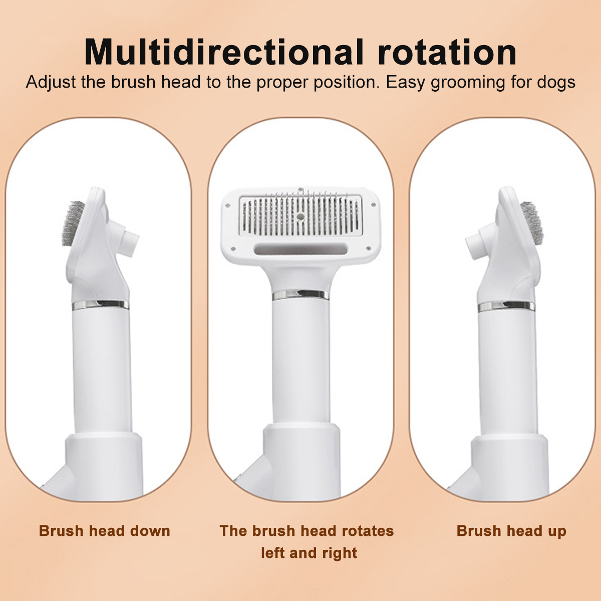 Pet Hair Dryer Portable 2 in 1 Dog Hair Dryer Home Pet Grooming Cat Hair Comb Dog Fur Blower Adjustable Temperature Pet Brush